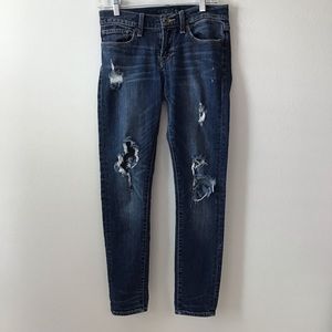 Lucky Brand Sierra Skinny jeans , medium wash distressed , women’s 24,